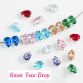 #6mm Tear Drop  Rhinstones Charms For DIY Jewelry Accessories